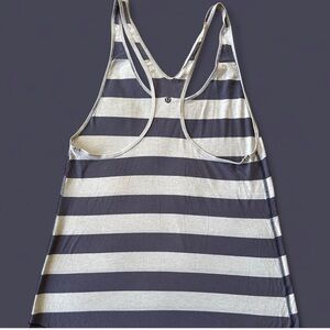 Lululemon Striped Racerback Tank Top - Purple and Gray/White
